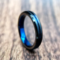 Fashion Classic Blue and Black Combined Color Tungsten Carbide Rings